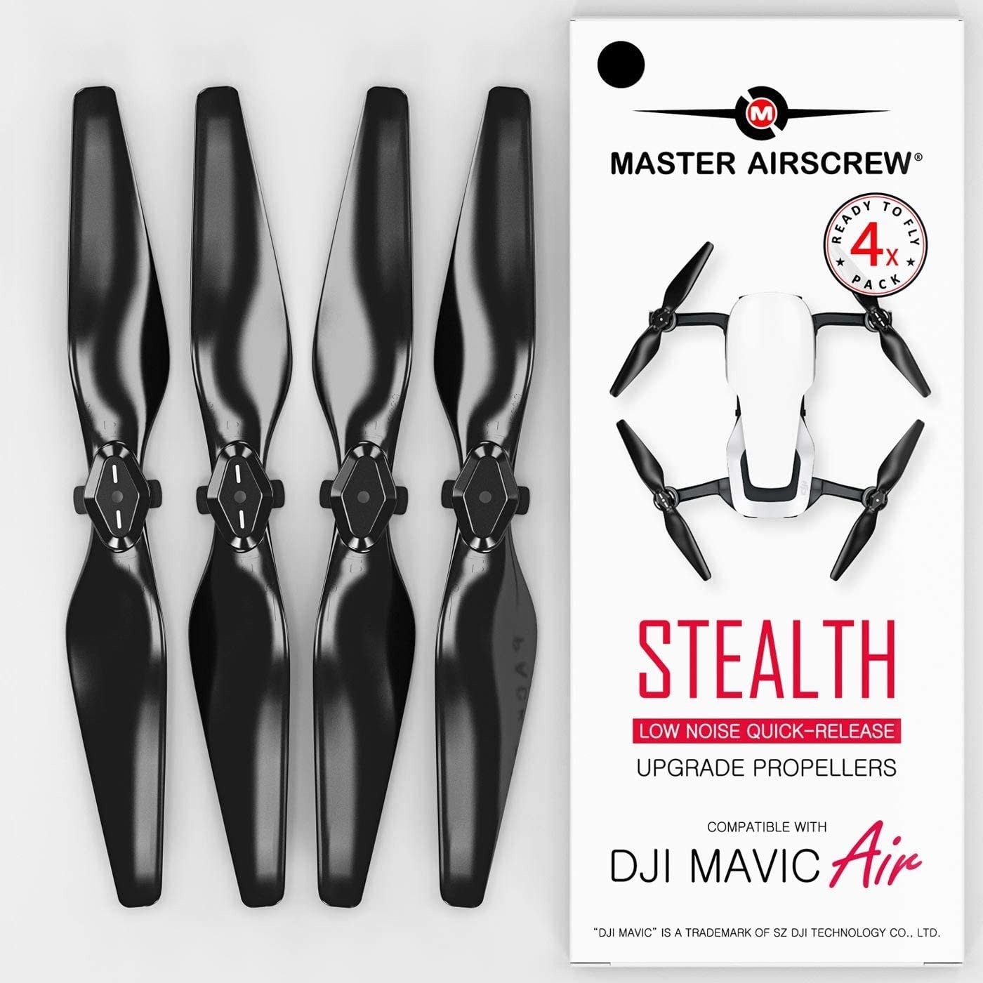 Tišší lesklé vrtule STEALTH pro DJI MAVIC AIR 1